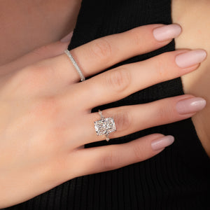 The Amber Set With A 2 Carat Radiant Lab Diamond