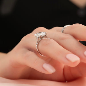 The Amber Set With A 2 Carat Radiant Lab Diamond