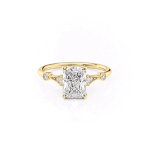 The Amber Set With A 2.5 Carat Radiant Lab Diamond