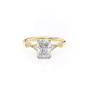 The Amber Set With A 1 Carat Radiant Moissanite