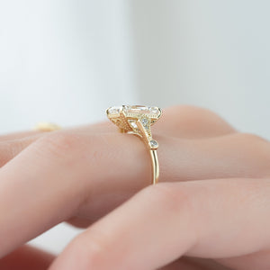 The Amber Set With A 1 Carat Radiant Lab Diamond