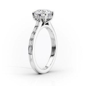The Monica Set With A 1 Carat Marquise Lab Diamond
