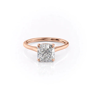 The Natalie Set With A 2 Carat Cushion Lab Diamond