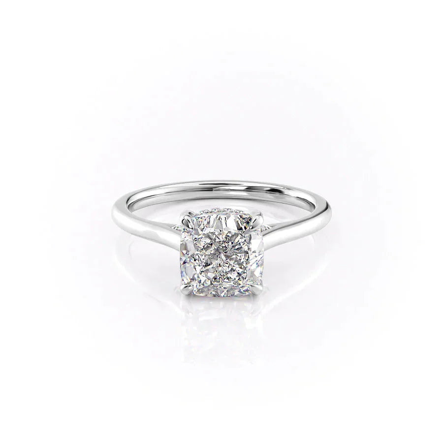 The Natalie Set With A 1 Carat Cushion Lab Diamond