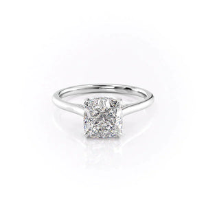 The Natalie Set With A 1.5 Carat Cushion Lab Diamond