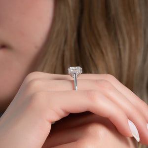 The Natalie Set With A 2 Carat Cushion Lab Diamond