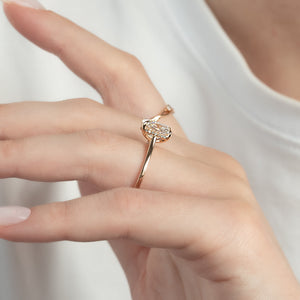 The Natalie Set With A 2 Carat Elongated Cushion Lab Diamond