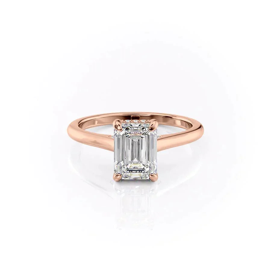 The Natalie Set With A 3 Carat Emerald Lab Diamond