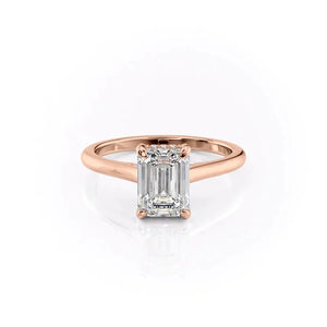 The Natalie Set With A 3 Carat Emerald Lab Diamond