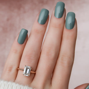 The Natalie Set With A Emerald Moissanite