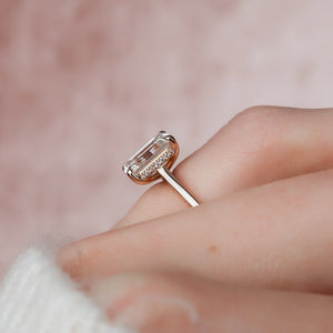 The Natalie Set With A 1 Carat Emerald Lab Diamond