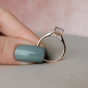The Natalie Set With A Emerald Moissanite