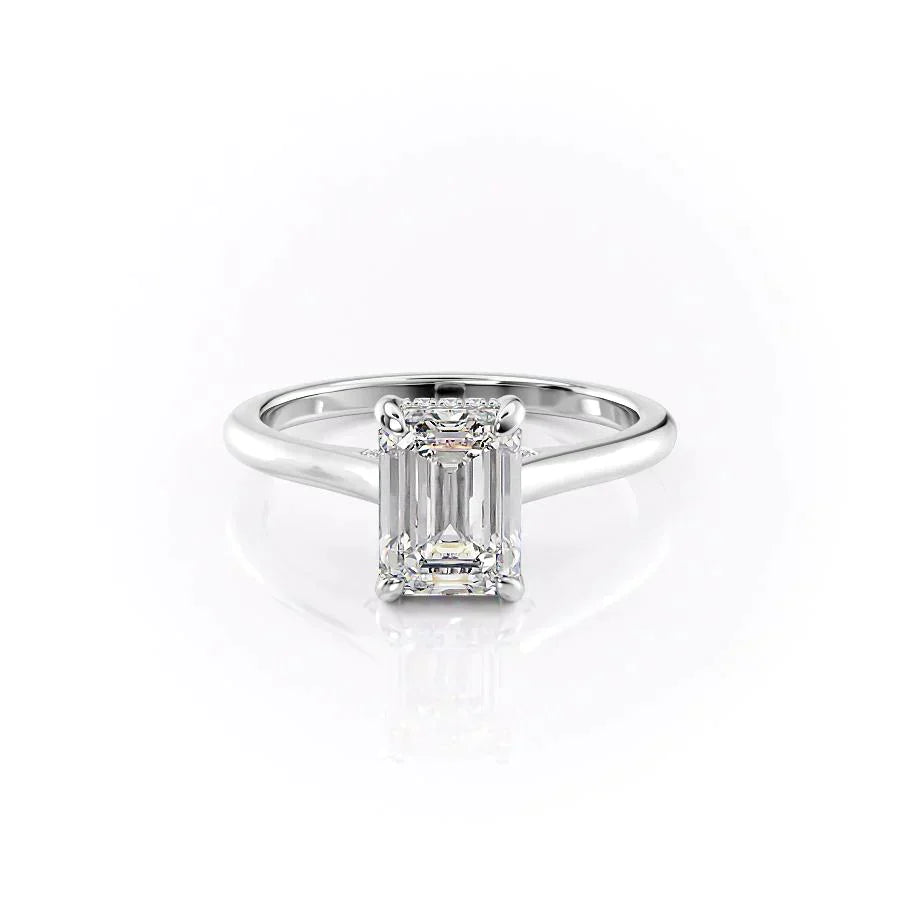 The Natalie Set With A 2.5 Carat Emerald Lab Diamond