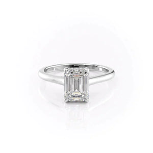 The Natalie Set With A 3 Carat Emerald Lab Diamond