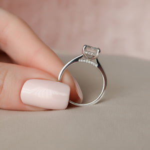 The Natalie Set With A Emerald Moissanite