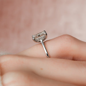 The Natalie Set With A 2 Carat Emerald Lab Diamond