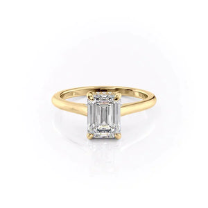 The Natalie Set With A 2.5 Carat Emerald Lab Diamond