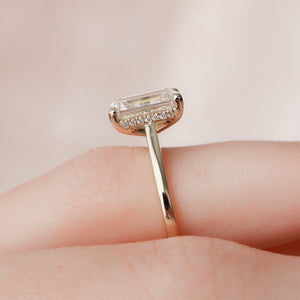The Natalie Set With A 3 Carat Emerald Lab Diamond