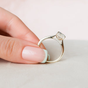 The Natalie Set With A Emerald Moissanite