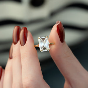 The Natalie Set With A Emerald Moissanite