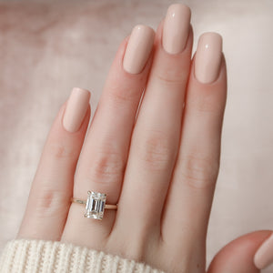The Natalie Set With A 3 Carat Emerald Lab Diamond