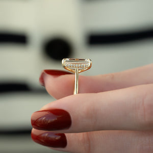 The Natalie Set With A Emerald Moissanite