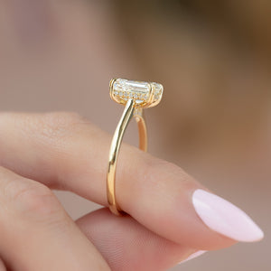 The Natalie Set With A Emerald Moissanite