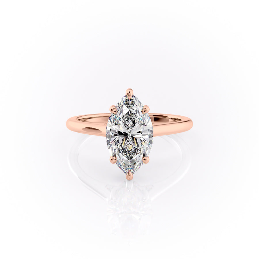 The Natalie Set With A 3.5 Carat Marquise Moissanite