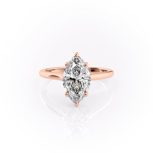 The Natalie Set With A 3.5 Carat Marquise Moissanite