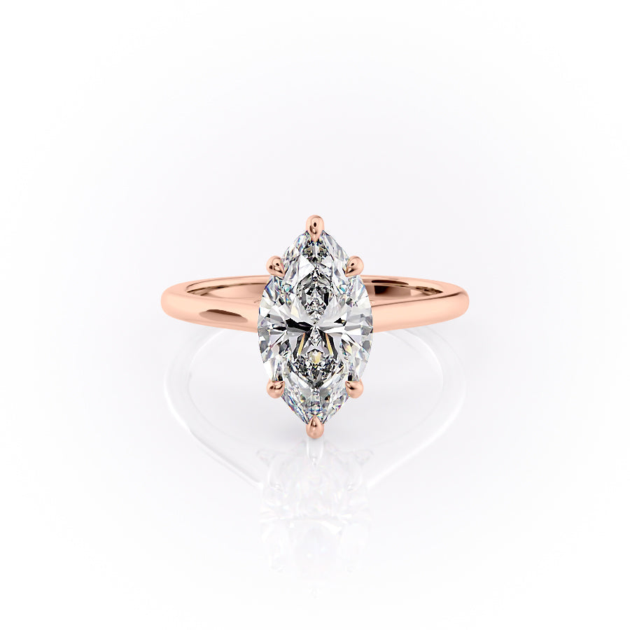 The Natalie Set With A 1 Carat Marquise Moissanite