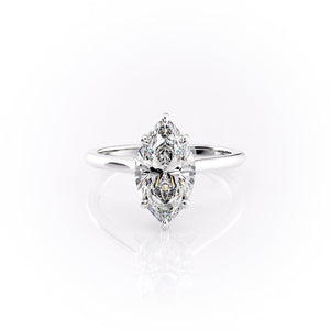 The Natalie Set With A 1.5 Carat Marquise Moissanite