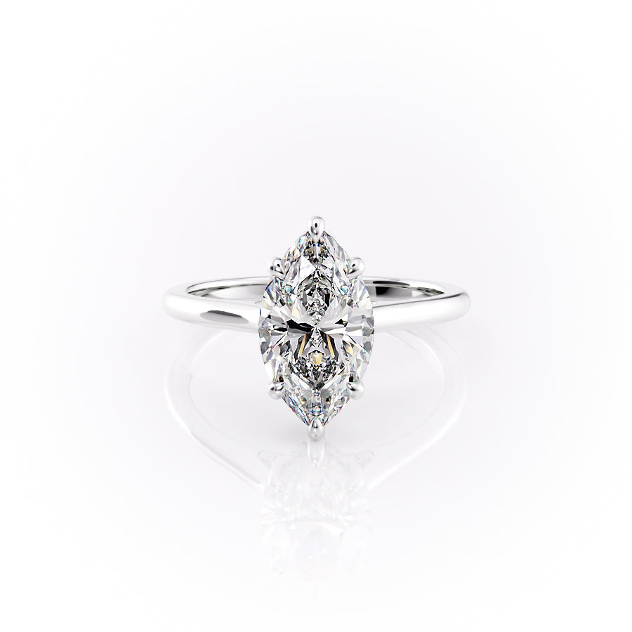 The Natalie Set With A 3.5 Carat Marquise Moissanite