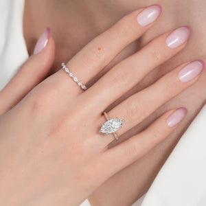 The Natalie Set With A Marquise Moissanite