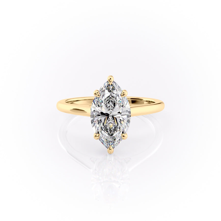 The Natalie Set With A 1.5 Carat Marquise Moissanite