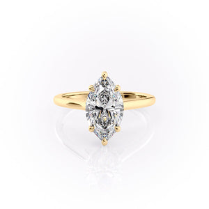 The Natalie Set With A 2.5 Carat Marquise Moissanite