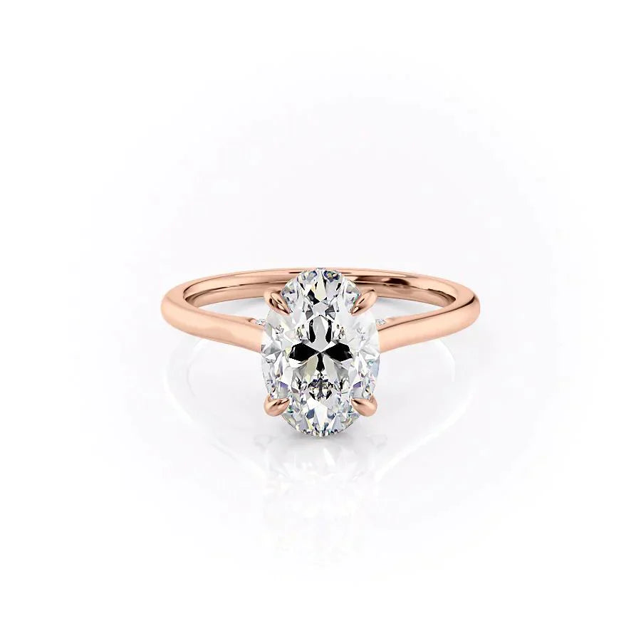 The Natalie Set With A 4.5 Carat Oval Moissanite