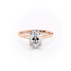 The Natalie Set With A 3 Carat Oval Lab Diamond