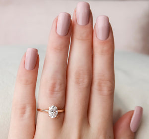 The Natalie Set With A Oval Moissanite