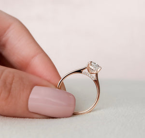 The Natalie Set With A Oval Moissanite