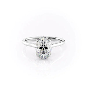 The Natalie Set With A 4.5 Carat Oval Moissanite