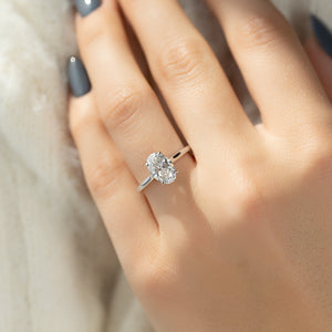 The Natalie Set With A 3 Carat Oval Lab Diamond