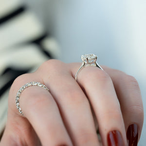 The Natalie Set With A 3 Carat Oval Lab Diamond