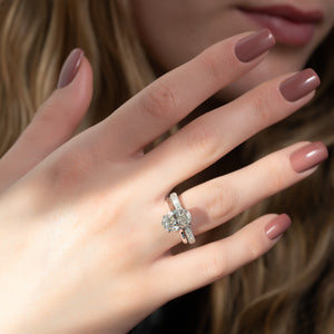 The Natalie Set With A 3 Carat Oval Lab Diamond