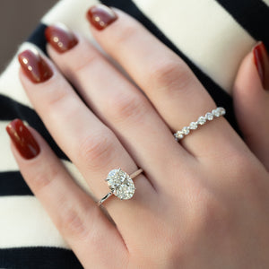 The Natalie Set With A 3 Carat Oval Lab Diamond