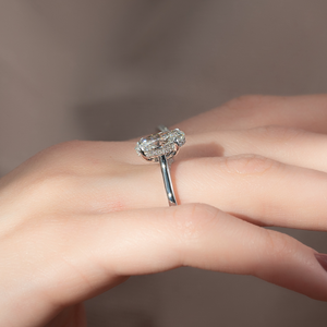 The Natalie Set With A 3 Carat Oval Lab Diamond