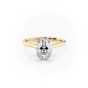 The Natalie Set With A 3.5 Carat Oval Moissanite