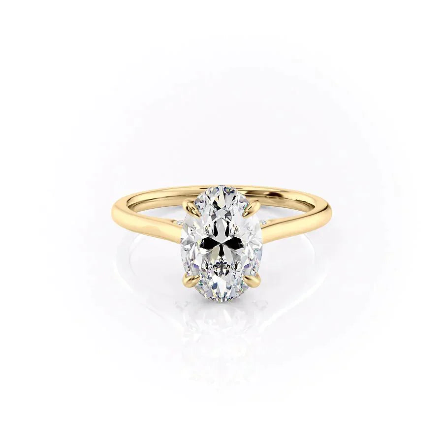 The Natalie Set With A 2.5 Carat Oval Lab Diamond