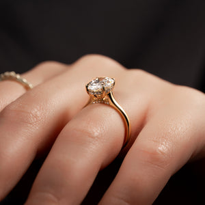 The Natalie Set With A 2 Carat Oval Lab Diamond