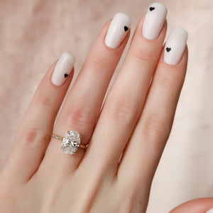 The Natalie Set With A Oval Moissanite