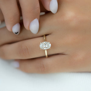 The Natalie Set With A Oval Moissanite